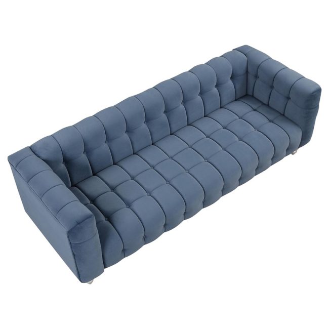 Buttoned Tufted Backrest Loveseat Sofa