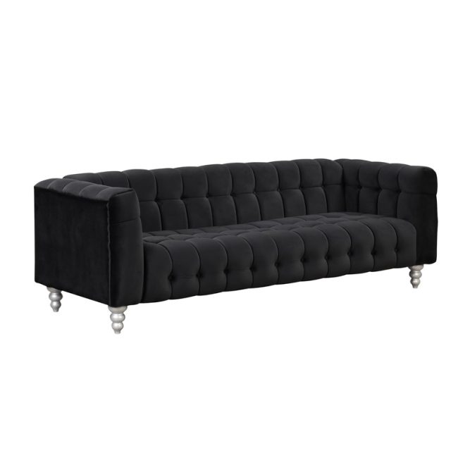 Buttoned Tufted Backrest Loveseat Sofa