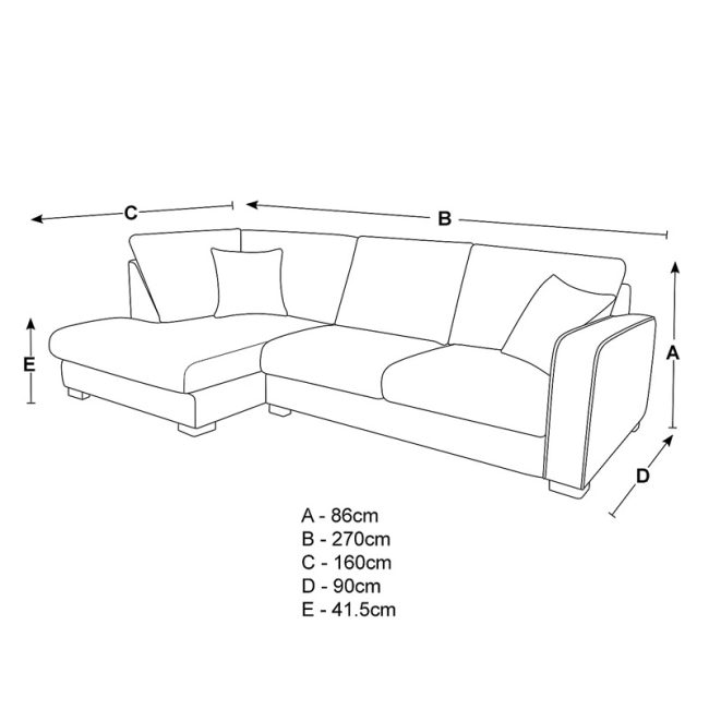 Carson Square Arm Deep Set Corner Sofa