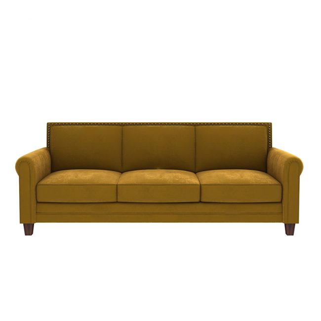 Chesterfield Rolled Arms Button Tufted Couch