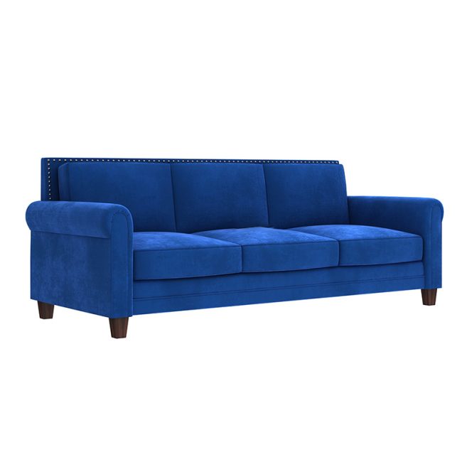 Chesterfield Rolled Arms Button Tufted Couch