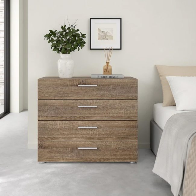 Contemporary 4-drawer Engineered Wood Chest