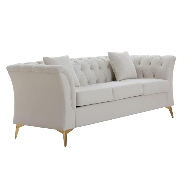 Curved Arm 3 Seater Sofa for Living Room