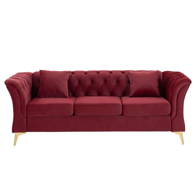 Curved Arm 3 Seater Sofa for Living Room