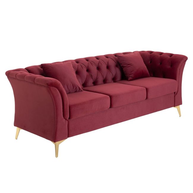 Curved Arm 3 Seater Sofa for Living Room