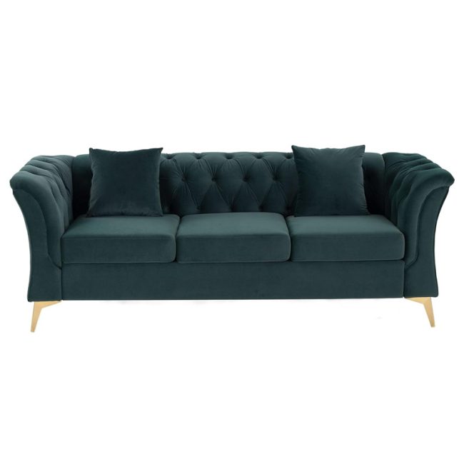 Curved Arm 3 Seater Sofa for Living Room