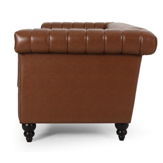 Drury Channel Stitch 3 Seater Nailhead Couch