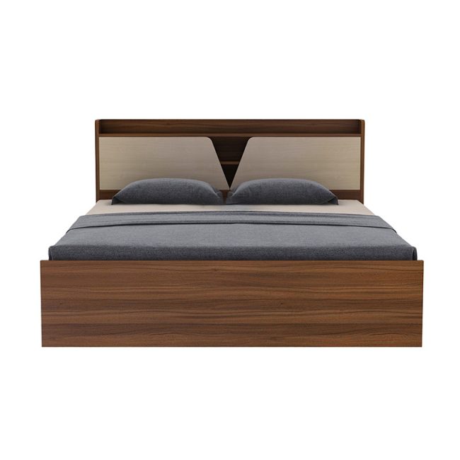 Evaline Minimalist Bed with Box Storage