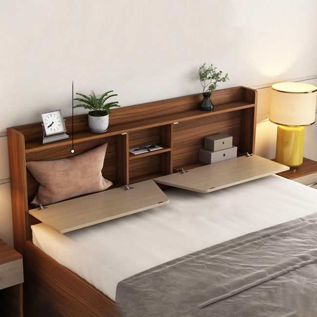 Evaline Minimalist Bed with Box Storage