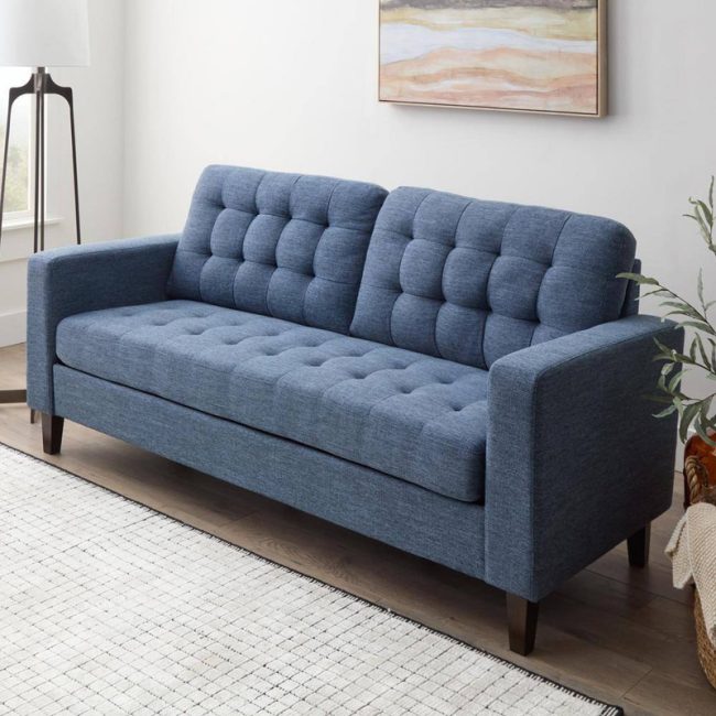 FSM 3-Seat Square Arm Sofa with Removable Cushions