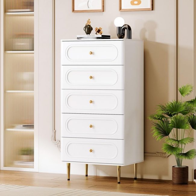 FSM Classic 5 Drawers of Chest in White