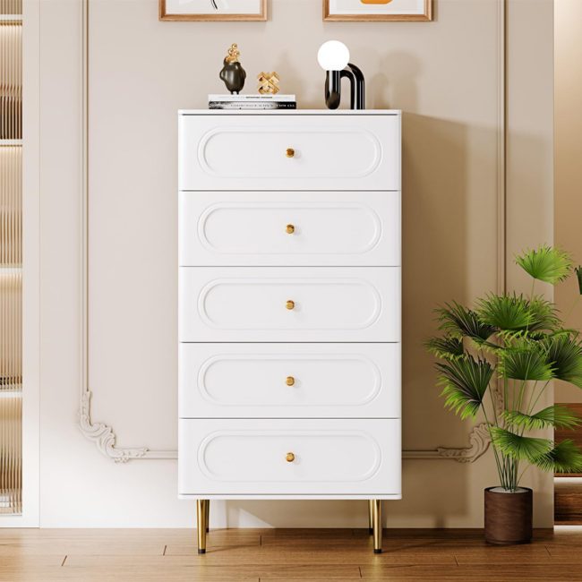 FSM Classic 5 Drawers of Chest in White