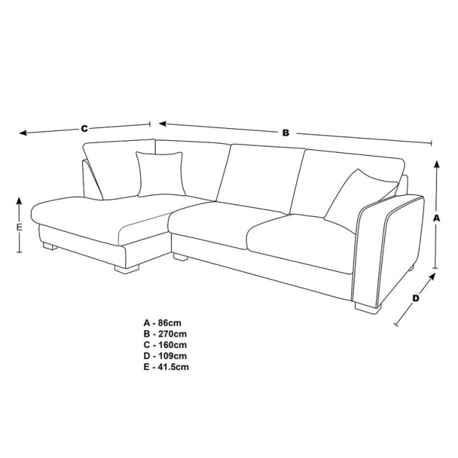 FSM Deep Set Faux Leather Sectional Sofa