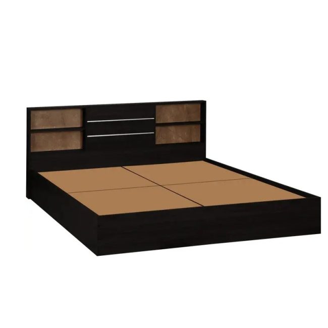 FSM Engineered wood Bed with storage in Headboard