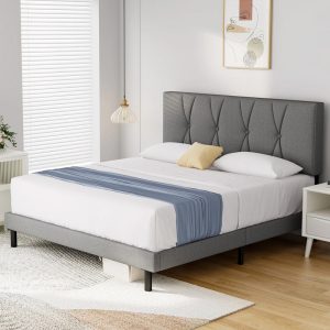 Shop Today FSM Queen Bed Frame with Fabric Upholstered