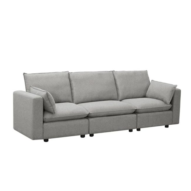 FSM Square Arm L Shaped Sectional Sofa