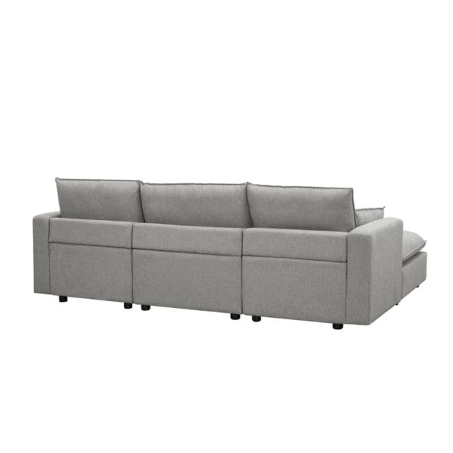 FSM Square Arm L Shaped Sectional Sofa