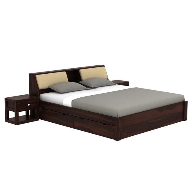 FSM Wooden Bed with Full Drawer Storage