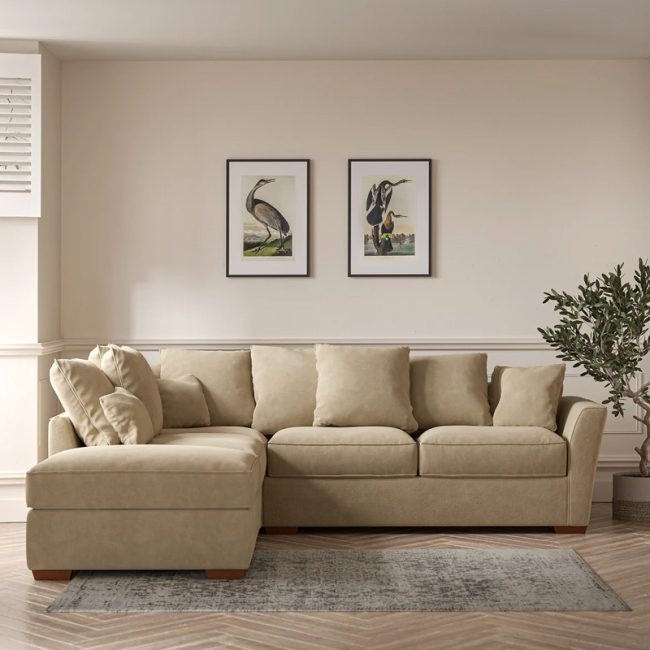 Florence Soft Brushed Left Facing Corner Sofa