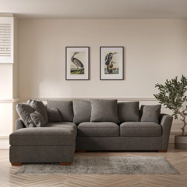 Florence Soft Brushed Left Facing Corner Sofa