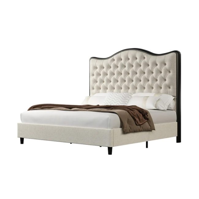 Gold luxurious Borders Headboard Bed