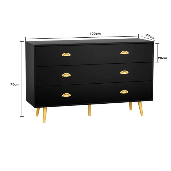 Golden Handle Chest of Drawers