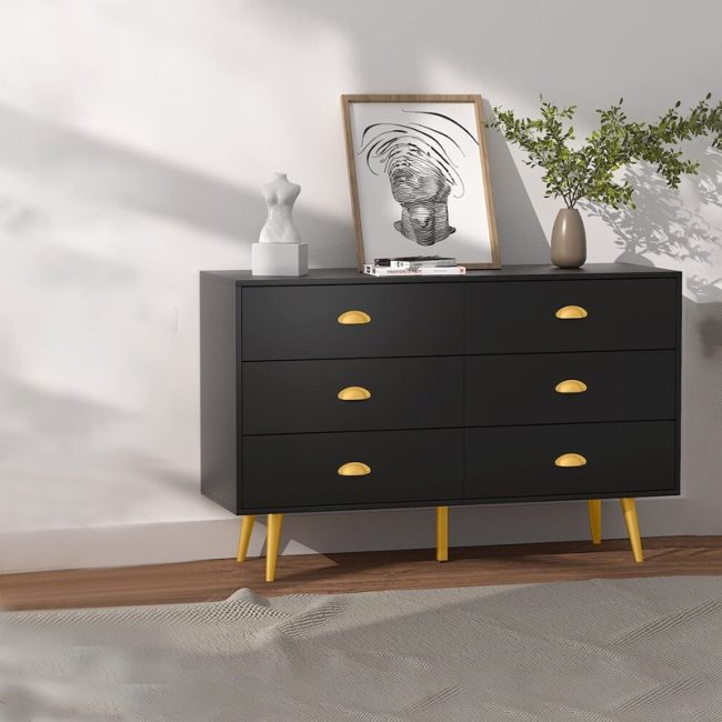 Golden Handle Chest of Drawers