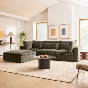 High Quality 3-Seater Modular Sofa with Ottoman