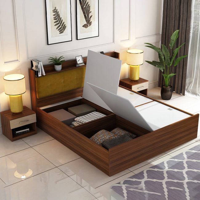 High Quality MDF Theresa Bed with Box Storage