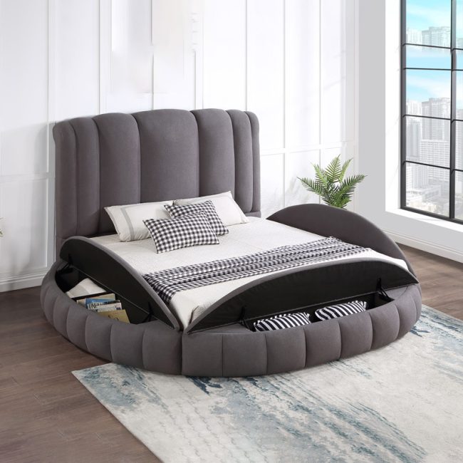 Luxurious High Headboard Round Bed