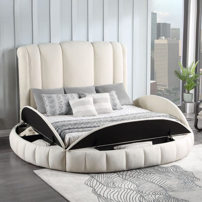 Luxurious High Headboard Round Bed