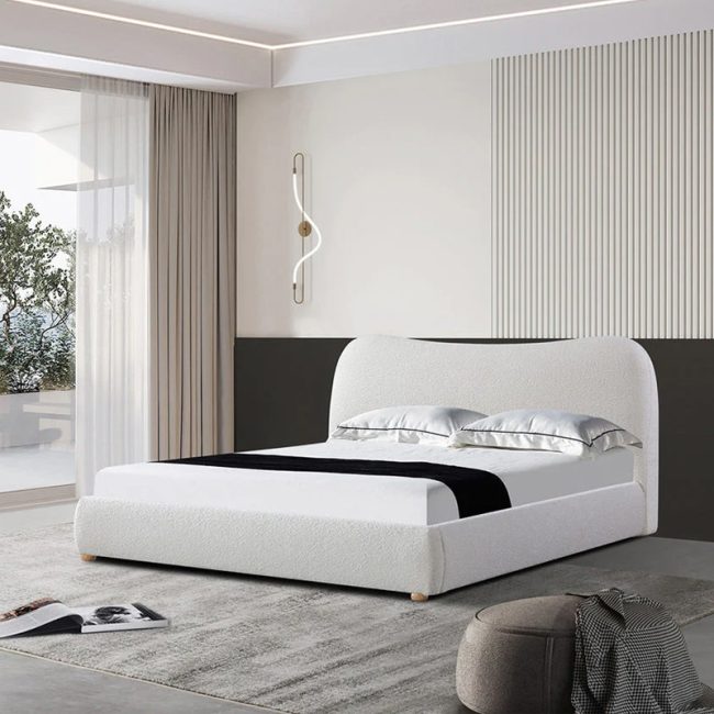 Luxurious Look Curve Headboard Bed