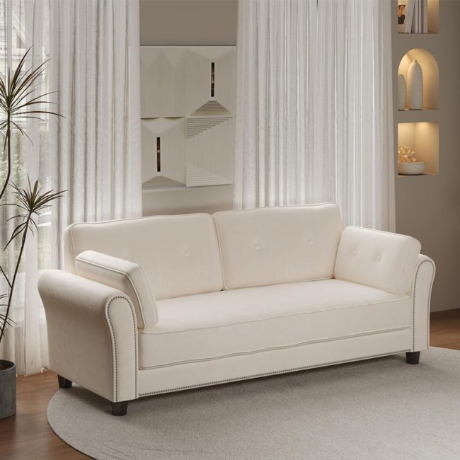 Modern 2-Seater Loveseat Couch Sofa