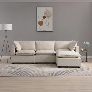 Modern 3 Seater Sectional Sofa with Chaise