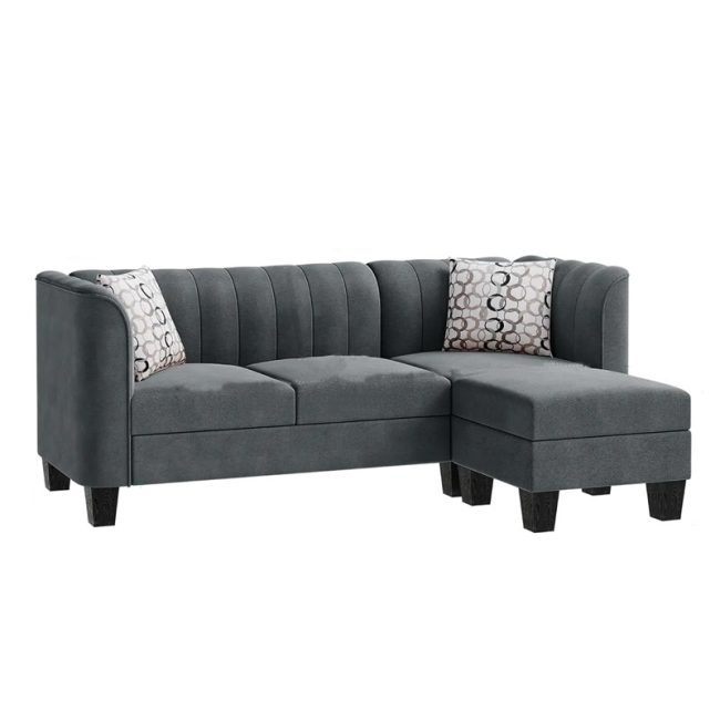 Modern 3 Seater Sofa with High Armrest