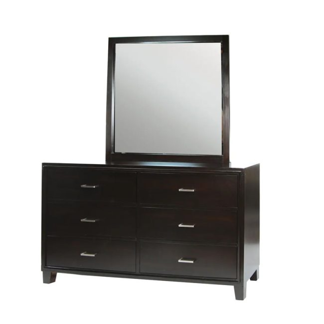 Modern 6-Drawer Dressing Table with Mirror