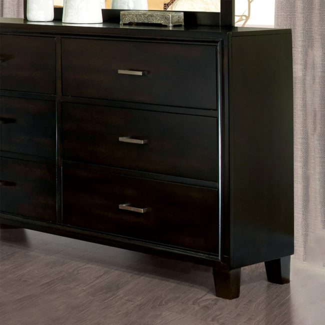 Modern 6-Drawer Dressing Table with Mirror