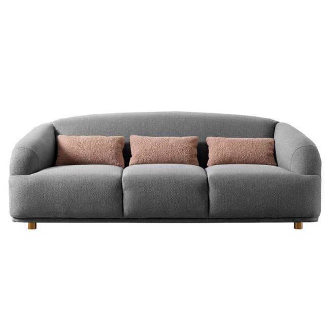 Modern Barrel Back Style Cushion Couch