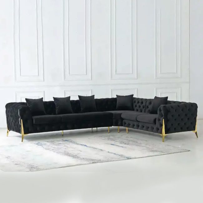 Modern Chesterfield L Shaped Corner Sofas