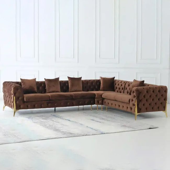 Modern Chesterfield L Shaped Corner Sofas