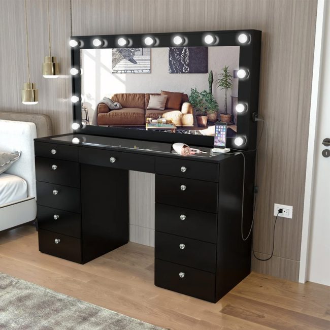 Modern Classic Dressing Table with Mirror