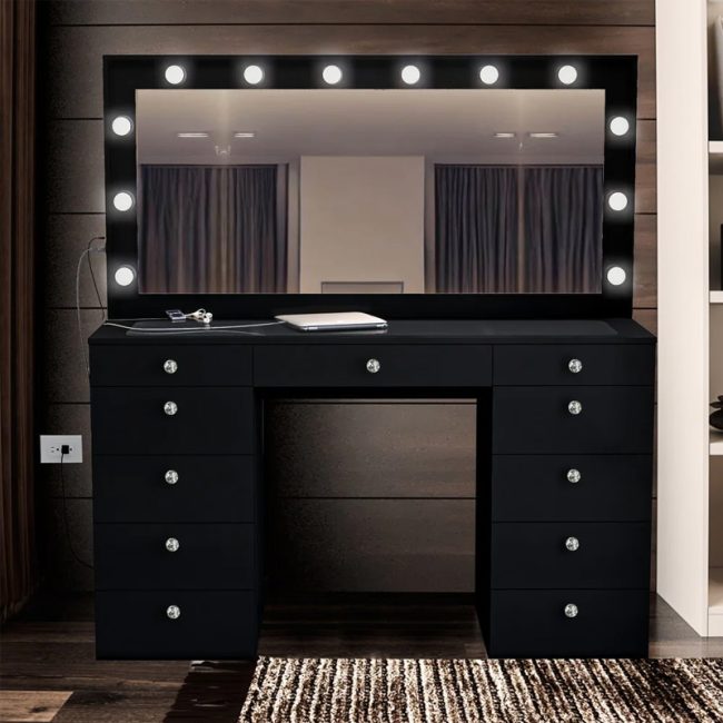 Modern Classic Dressing Table with Mirror