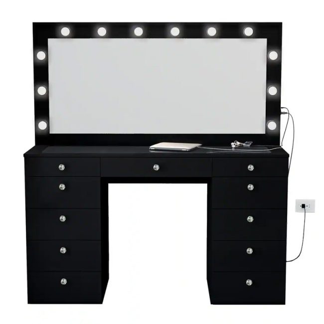 Modern Classic Dressing Table with Mirror