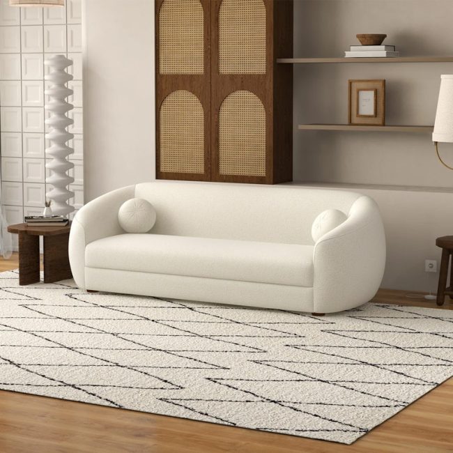 Modern Large Velvet 3 seater Couch