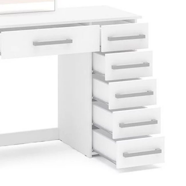 Modern Lighted Makeup Table with Mirror