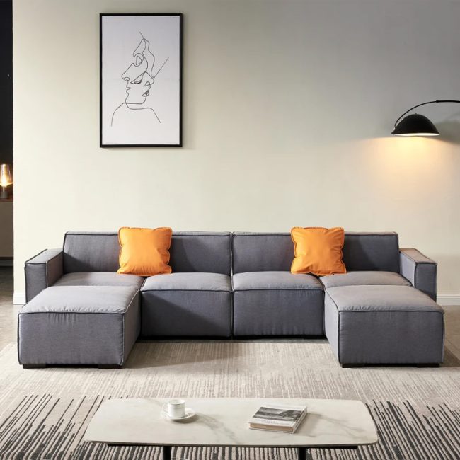 Modern Living Room U-Shaped Sofa