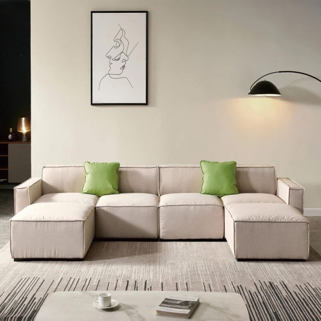 Modern Living Room U-Shaped Sofa