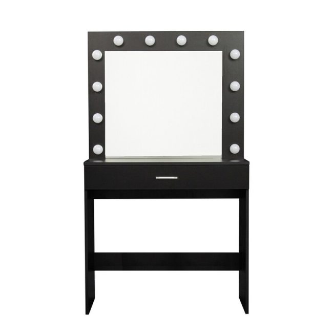 Modern Style 1 Drawer Makeup Table with LED Light