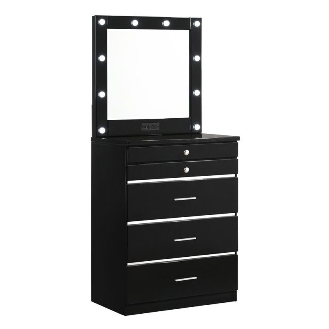 Retro Glam Vanity Chest and Mirror