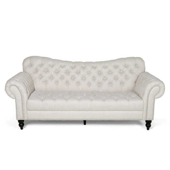 Rolled Arms Chesterfield Button Tufted Sofa